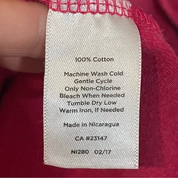 Talbots Woman 100% cotton long sleeved tee in deep pink. Women’s 1X - Picture 5 of 5